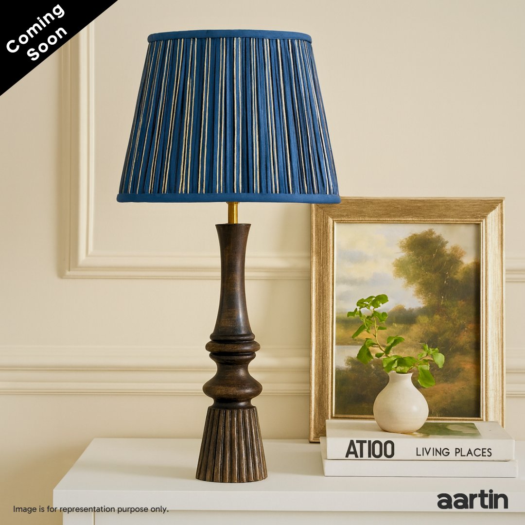 AARTIN CELESTIA TABLE LAMP IN WOOD WITH DARK NATURAL WOOD FINISH (BASE ONLY)