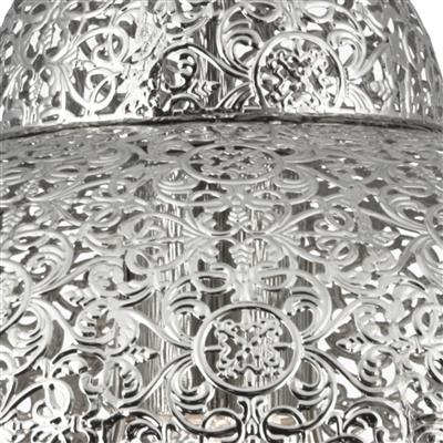 Searchlight Moroccan Shiny Nickel Pendant Patterned Finish - Comet Lighting