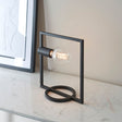 Shape Rectangle Table Lamp Matt Black - Comet Lighting