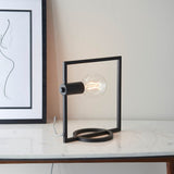 Shape Rectangle Table Lamp Matt Black - Comet Lighting