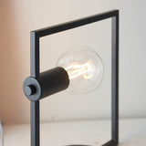 Shape Rectangle Table Lamp Matt Black - Comet Lighting