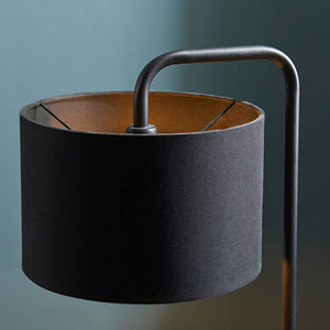 Landis Table Satin black paint & black fabric