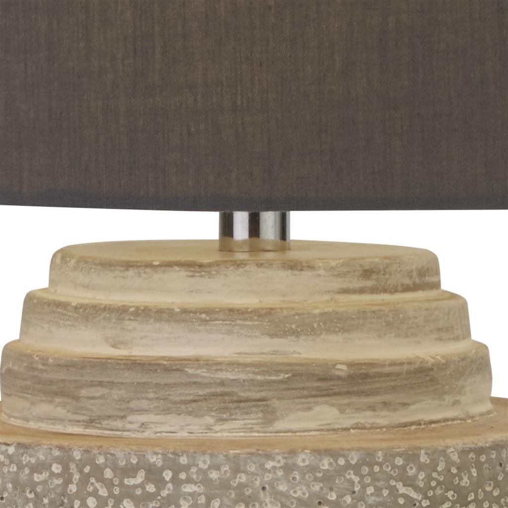 Zara Table Lamp - Cement Base & Fabric Shade