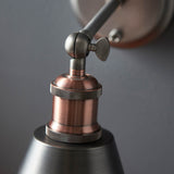 Hal Wall Light Aged Pewter Shade - Comet Lighting