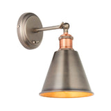 Hal Wall Light Aged Pewter Shade - Comet Lighting