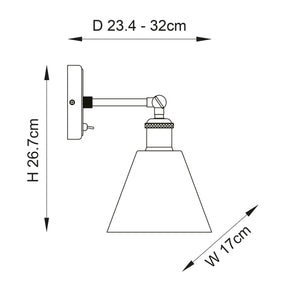 Hal Wall Light Glass Shade - Comet Lighting