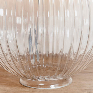 Jemma Clear Table Lamp & Mia Natural Shade - Comet Lighting