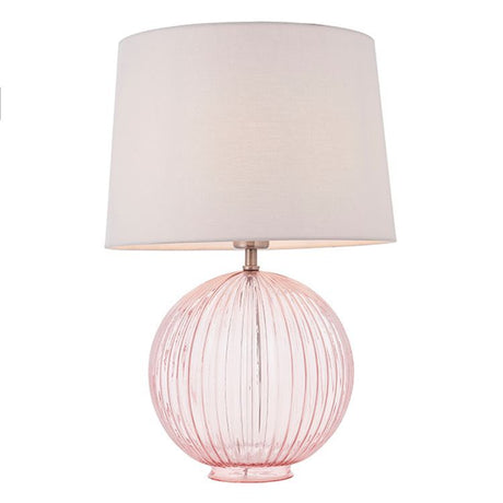 Jemma Dusky Pink Table Lamp & Mia Vintage White Shade