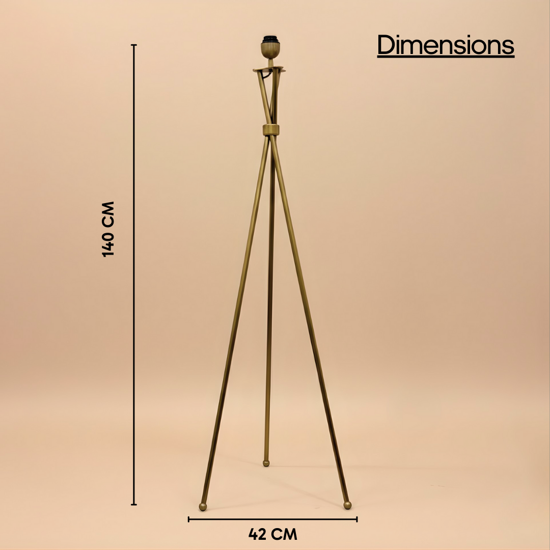 AARTIN TRIPOD FLOOR LAMP IN ANTIQUE BRASS (BASE ONLY)