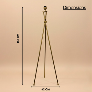 AARTIN TRIPOD FLOOR LAMP IN ANTIQUE BRASS (BASE ONLY)