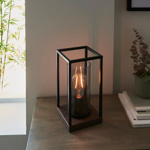 Ussuri Table Lamp Black/Bronze Patina - Comet Lighting