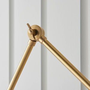 Lehal Swing Arm Wall Light Antique Brass - Comet Lighting