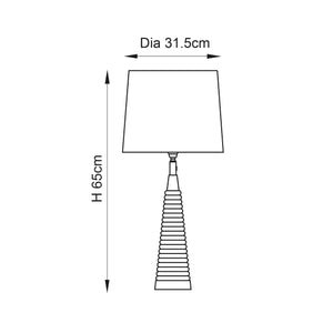 Naia Table Lamp Grey - Comet Lighting