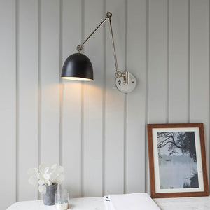 Lehal Swing Arm Wall Light Polished Nickel - Comet Lighting