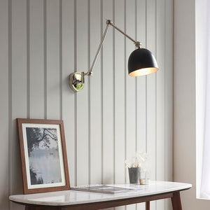 Lehal Swing Arm Wall Light Polished Nickel - Comet Lighting