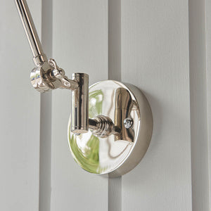 Lehal Swing Arm Wall Light Polished Nickel - Comet Lighting