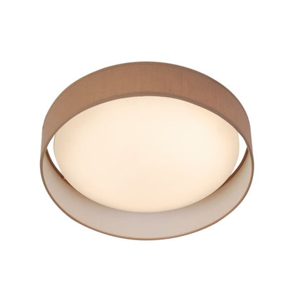 Searchlight 1 Light LED Flush Ceiling Light, Acrylic, Brown Shade