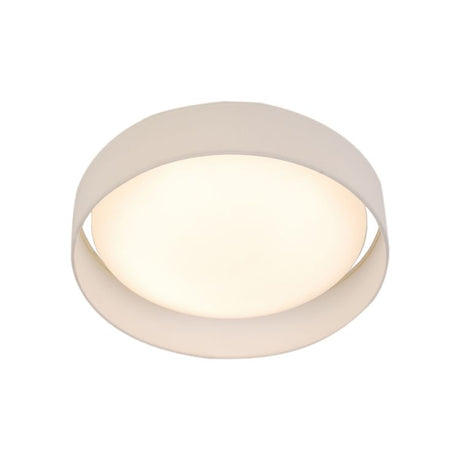 Searchlight 1 Light LED Flush Ceiling Light, Acrylic, White Shade