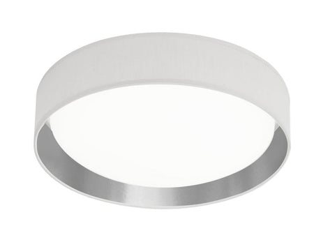 Searchlight Modern 1Lt Led Flush Ceiling Light, Acrylic, White Shade/Silver