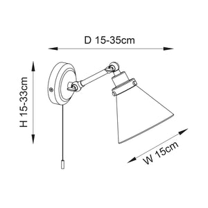 Faraday Wall Light Satin Brass - Comet Lighting