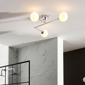 Skeena 3Lt Semi-Flush Ceiling Light Polished Chrome