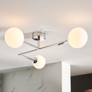 Skeena 3Lt Semi-Flush Ceiling Light Polished Chrome