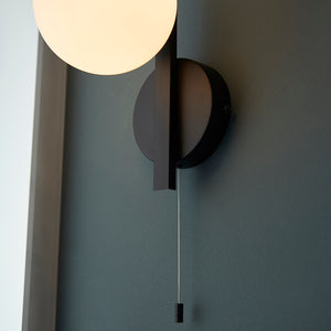 Spa Wall Matt black & matt opal glass