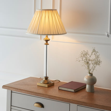 Avebury Table Lamp Base Antique Chrome