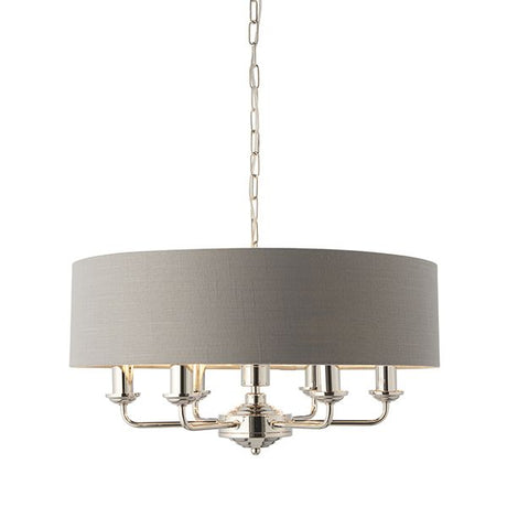 Highclere 6-Light Pendant Ceiling Light with Charcoal Shade