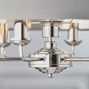 Highclere 6-Light Pendant Ceiling Light with Charcoal Shade - Comet Lighting
