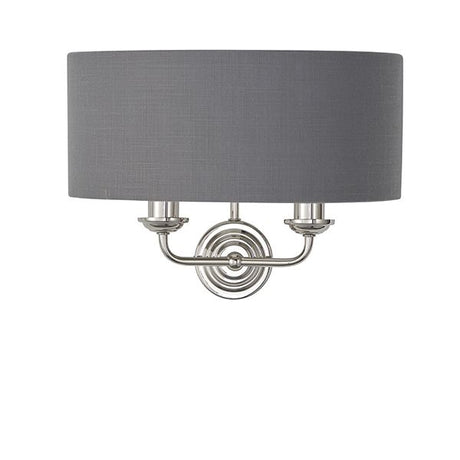 Highclere 2-Light Wall Light with Charcoal Shade