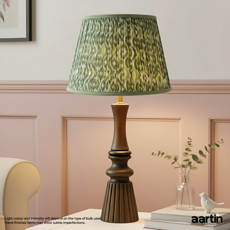 AARTIN CELESTIA TABLE LAMP IN WOOD WITH DARK NATURAL WOOD FINISH (BASE ONLY)