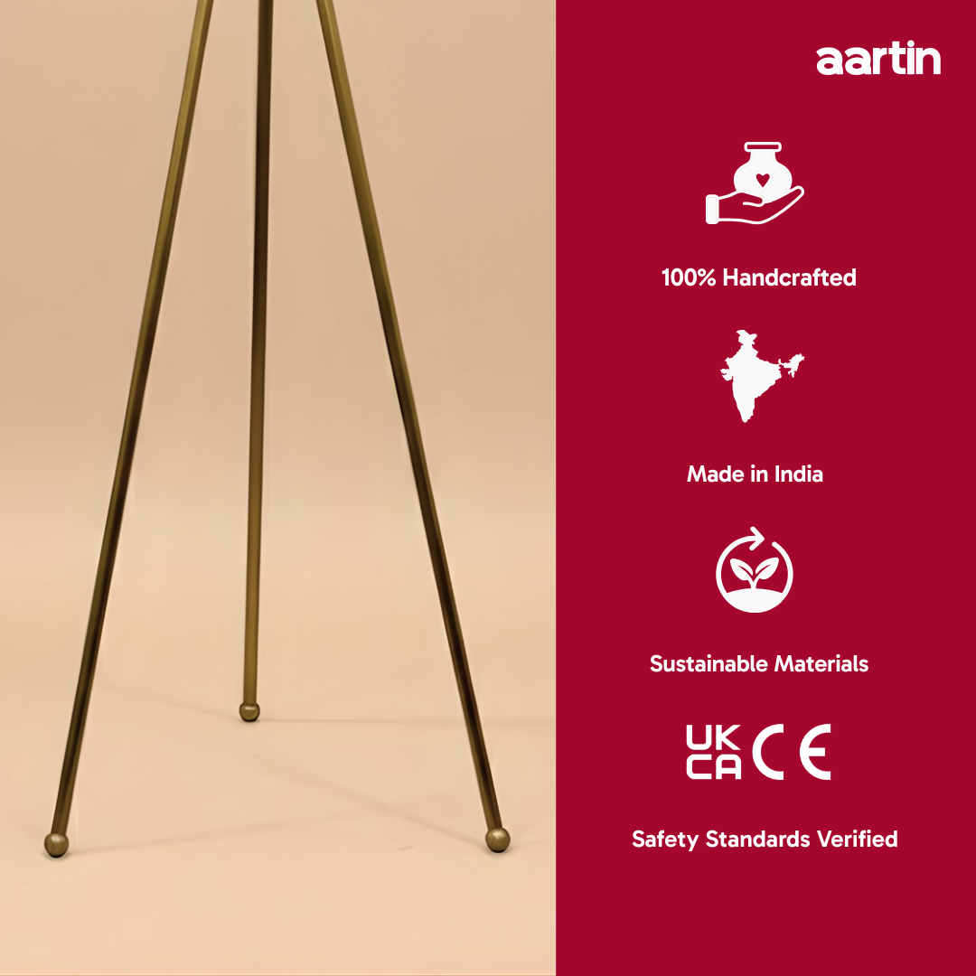 AARTIN TRIPOD FLOOR LAMP IN ANTIQUE BRASS (BASE ONLY)