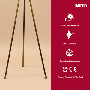 AARTIN TRIPOD FLOOR LAMP IN ANTIQUE BRASS (BASE ONLY)