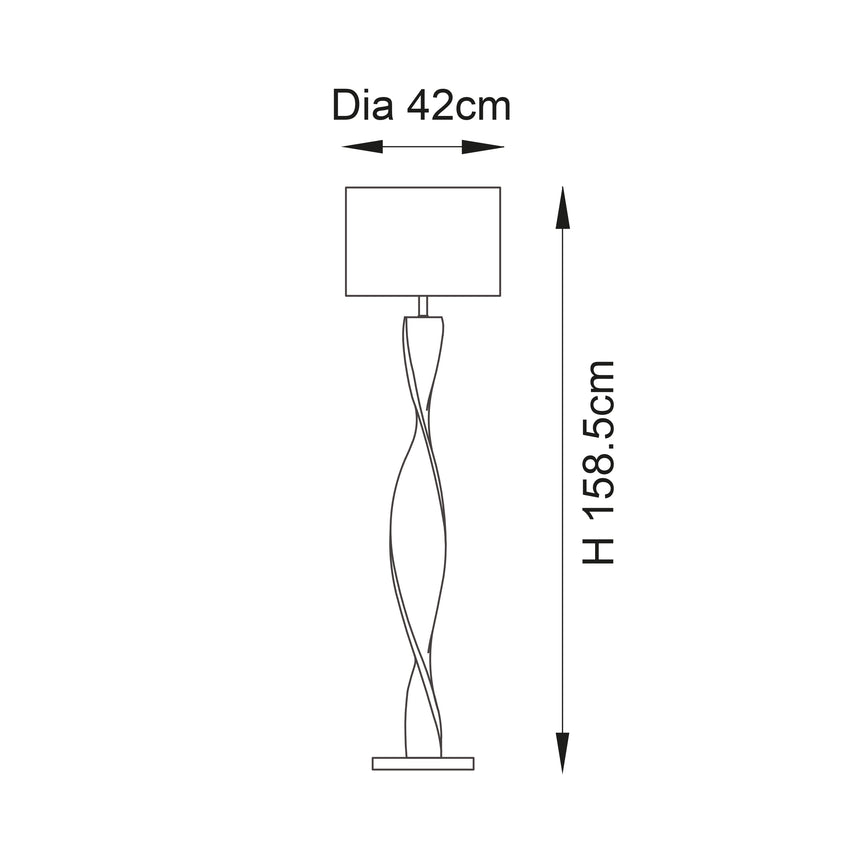 Abia Floor Lamp Oak Effect