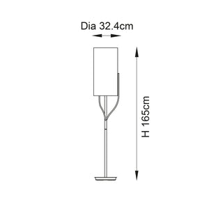 Fraser Floor Lamp Satin Brass - Comet Lighting