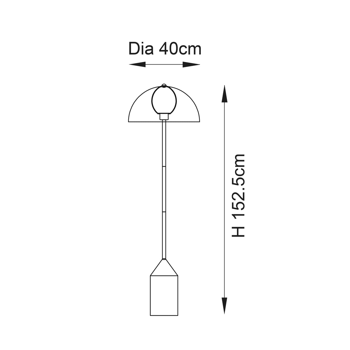 Nova Floor Lamp Brushed Nickel - Comet Lighting