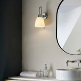 Dniester Wall Light Chrome w/ Opal Glass