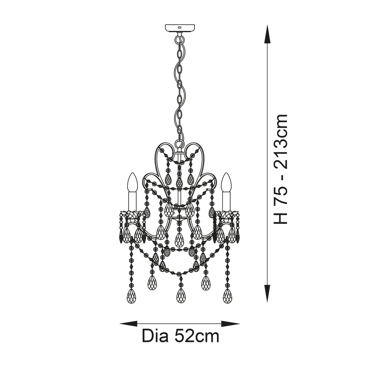 Panjnad 3Lt Pendant Ceiling Light Aged Silver