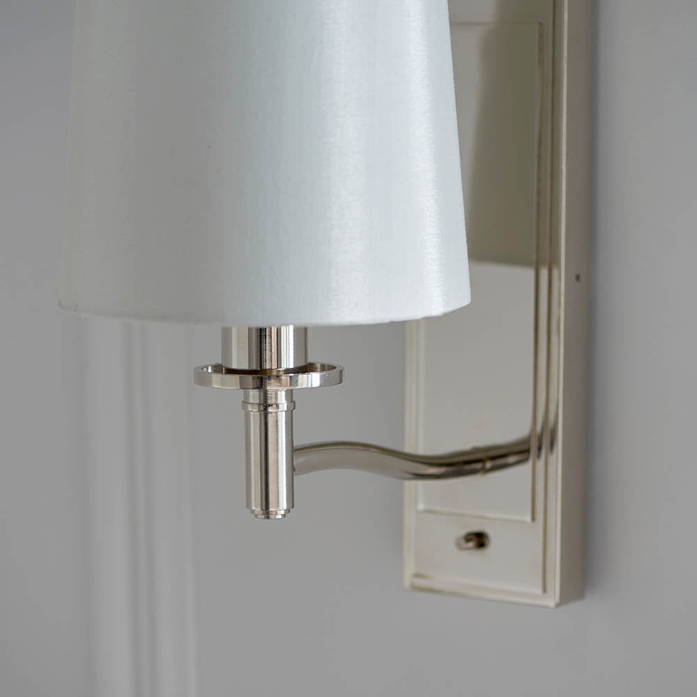 Ortona Wall Light Bright Nickel - Comet Lighting