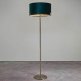 Hayfield Floor Lamp Green Velvet Shade - Comet Lighting