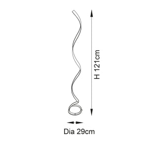 Aria LED Floor Lamp Silver - Comet Lighting