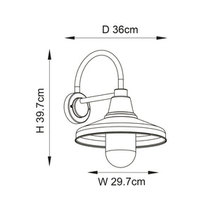 Farmhouse Outdoor Wall Light Black - Comet Lighting