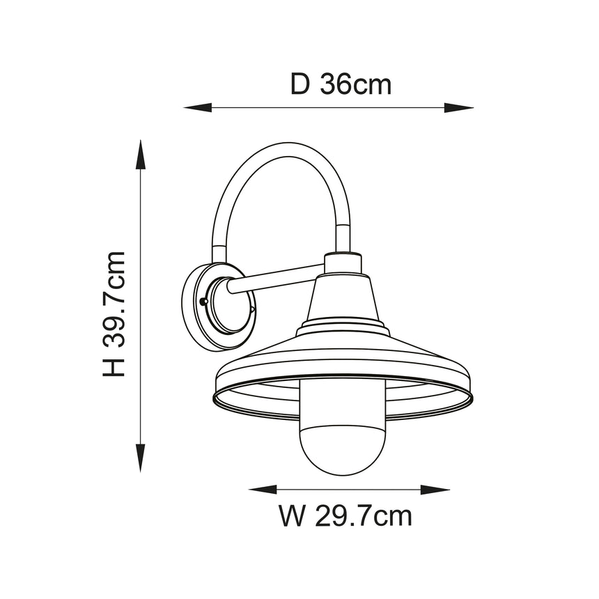 Farmhouse Outdoor Wall Light Black