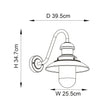 Hereford Outdoor Wall Light A Black - Comet Lighting