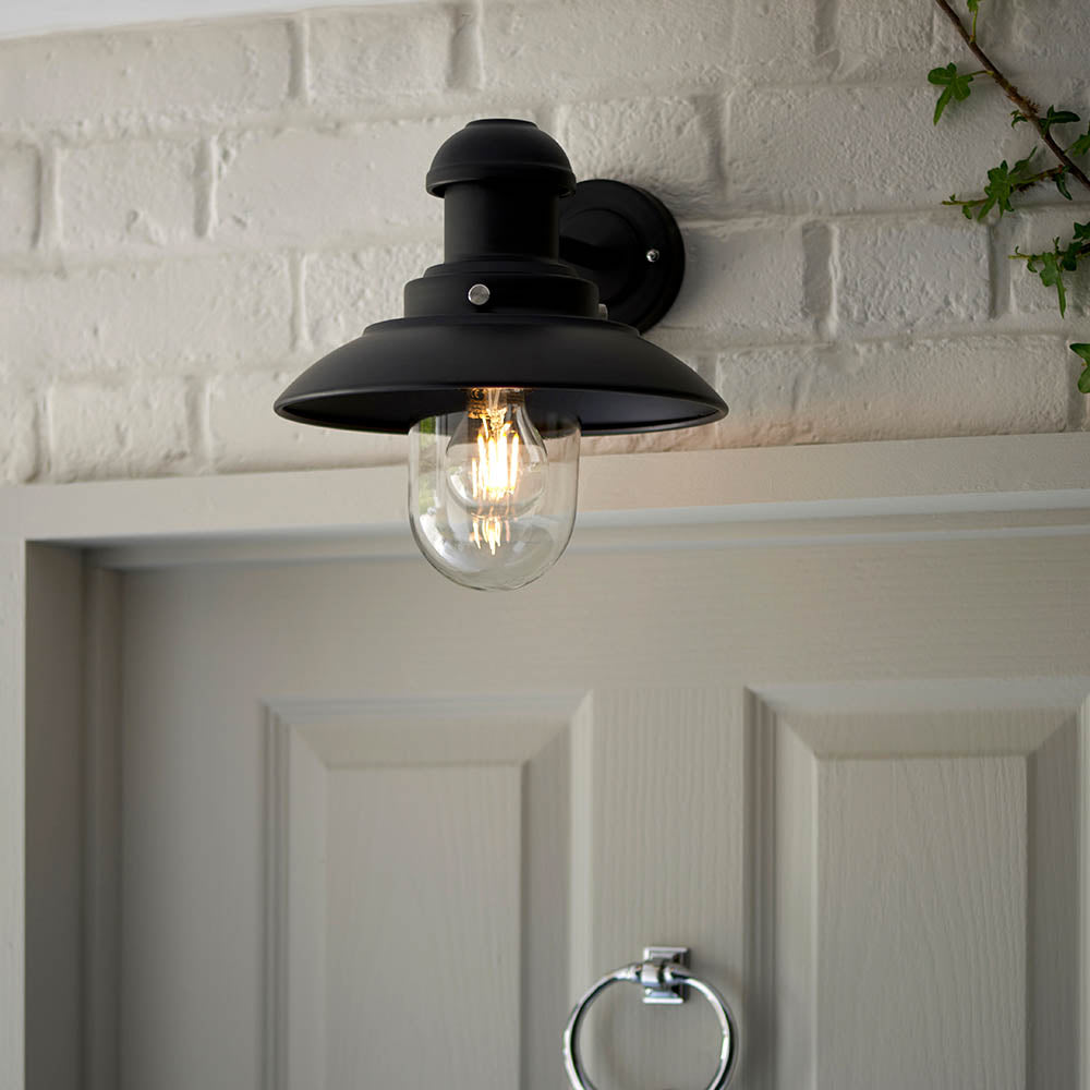 Hereford Outdoor Wall Light B Black - Comet Lighting