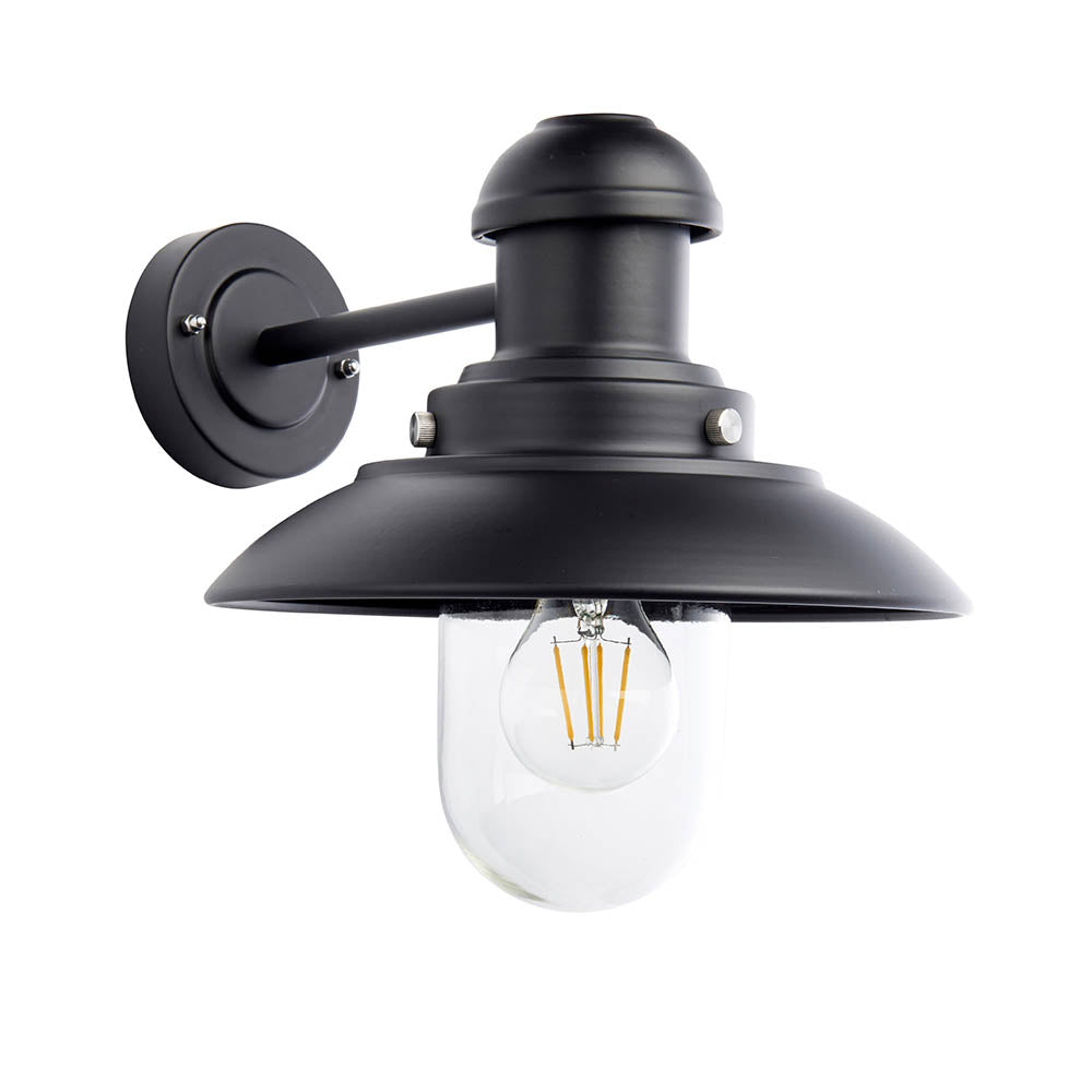 Hereford Outdoor Wall Light B Black - Comet Lighting