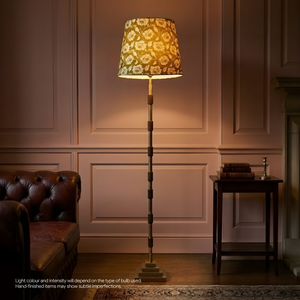 AARTIN Clover Metal Floor Lamp With Golden Petals Lampshade