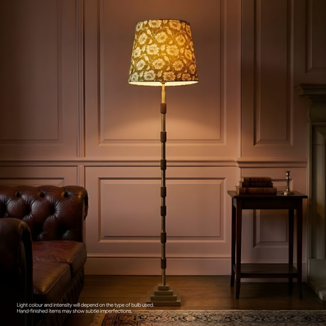 AARTIN Clover Metal Floor Lamp With Golden Petals Lampshade