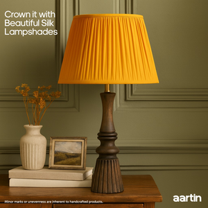 AARTIN CELESTIA TABLE LAMP IN WOOD WITH DARK NATURAL WOOD FINISH (BASE ONLY)